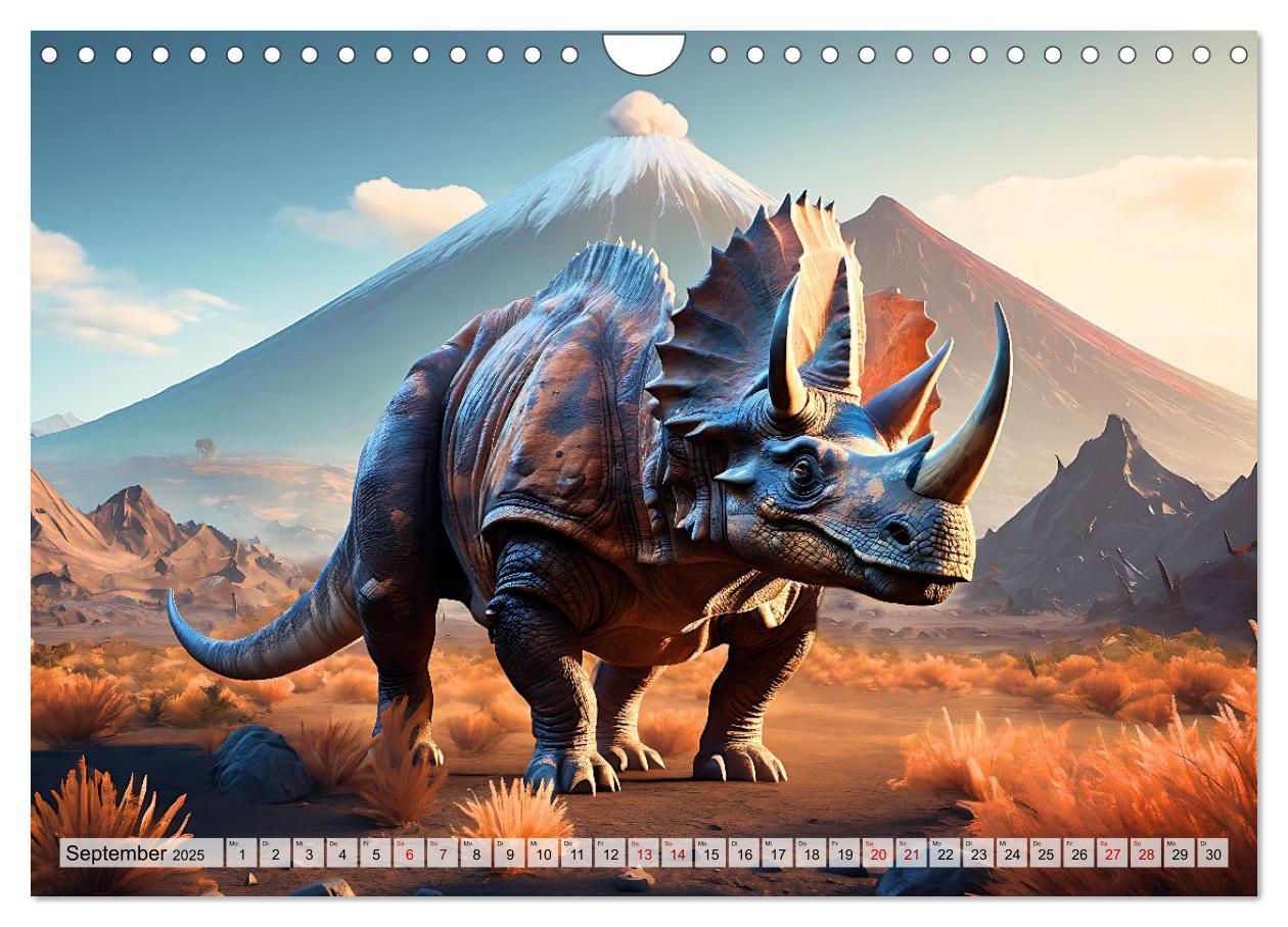 Bild: 9783383798955 | Dinosaurier - die Welt der Urzeitgiganten (Wandkalender 2025 DIN A4...