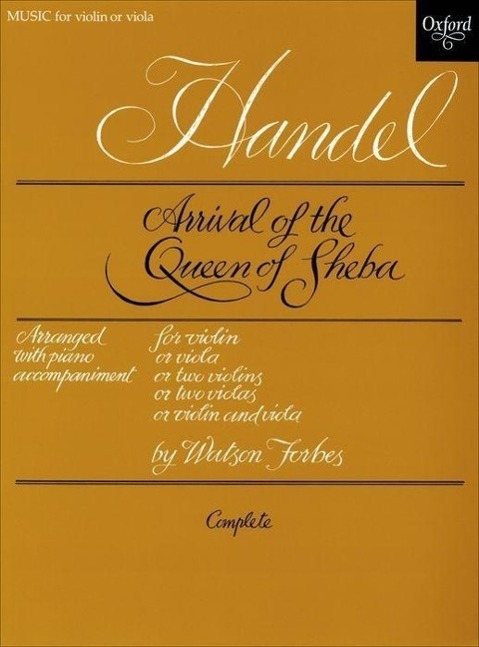 Cover: 9780193569836 | Arrival Of The Queen Of Sheba | George Frideric Handel (u. a.) | Buch