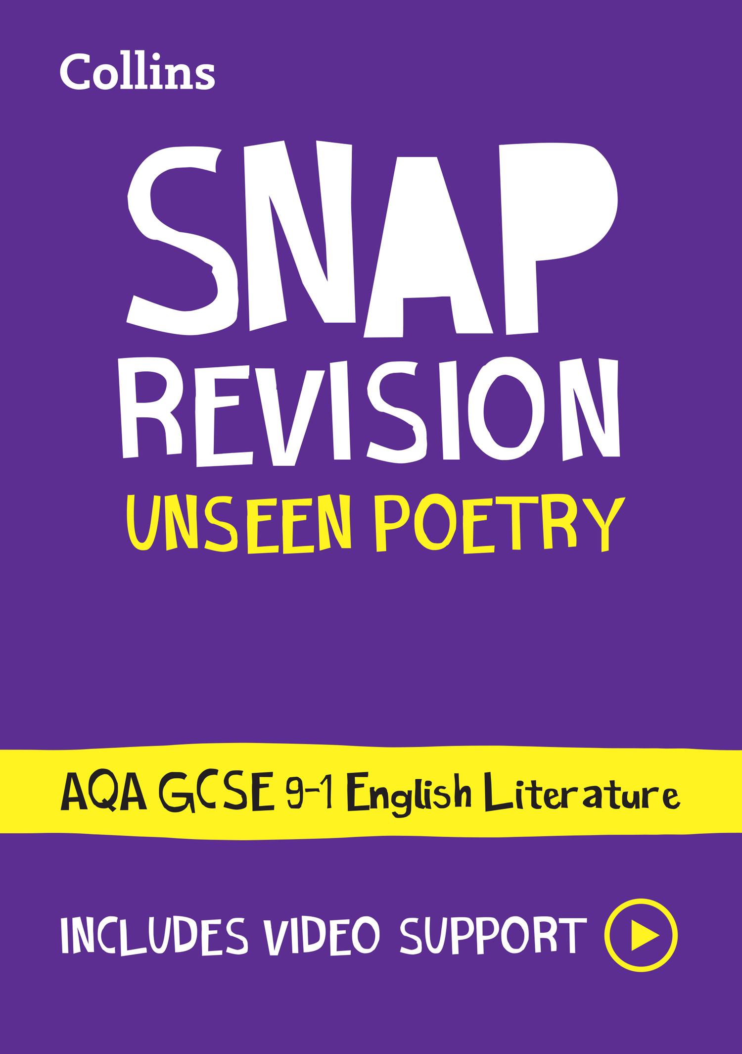 Cover: 9780008551568 | Aqa Unseen Poetry Anthology Revision Guide | Collins Gcse | Buch