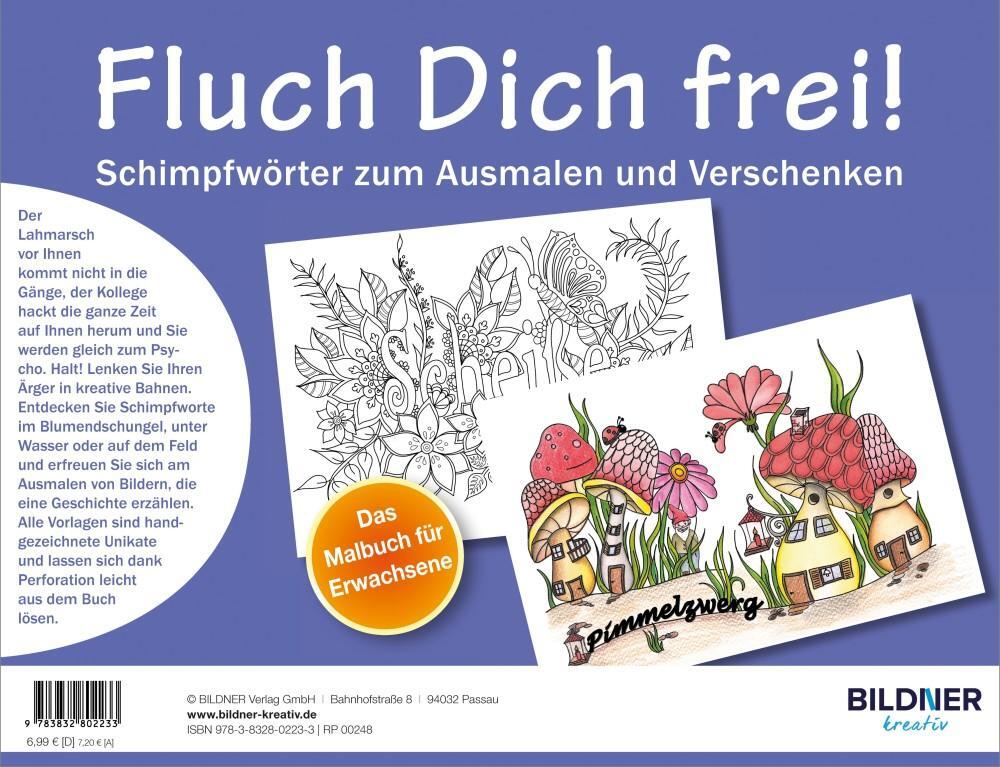 Rückseite: 9783832802233 | Malbuch für Erwachsene: Fluch Dich frei! Lutscher | Taschenbuch | 2016