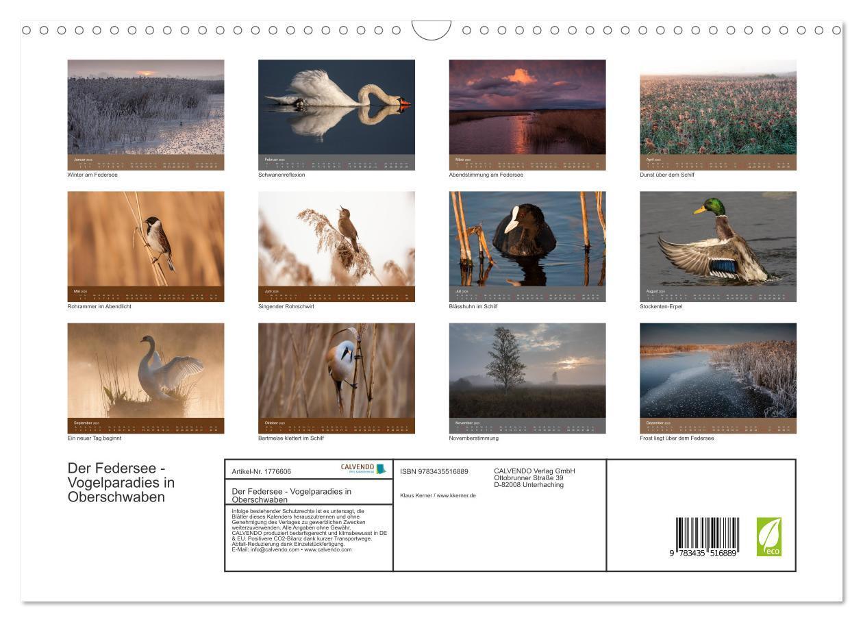 Bild: 9783435516889 | Der Federsee - Vogelparadies in Oberschwaben (Wandkalender 2025 DIN...