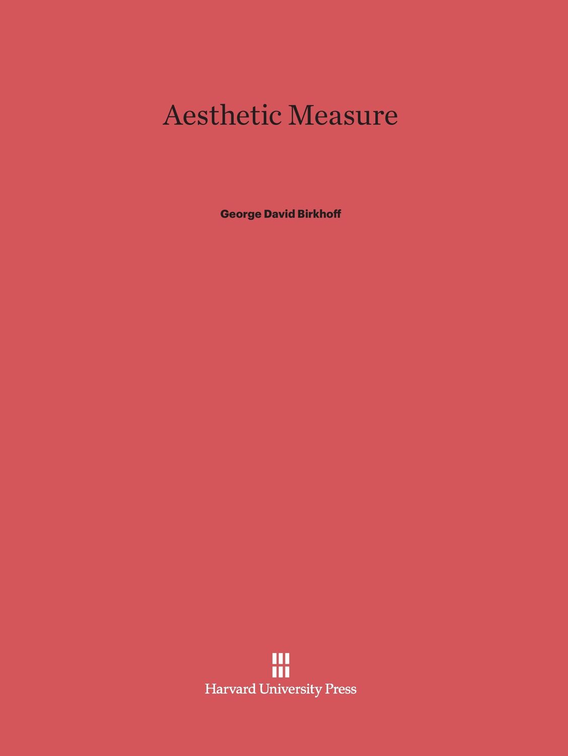 Cover: 9780674730229 | Aesthetic Measure | George David Birkhoff | Buch | Englisch