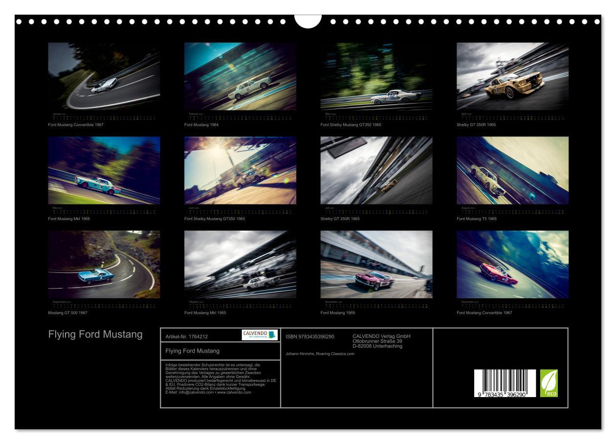 Bild: 9783435396290 | Flying Ford Mustang (Wandkalender 2025 DIN A3 quer), CALVENDO...