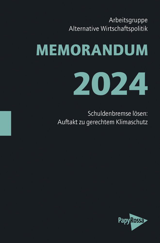 Cover: 9783894388263 | MEMORANDUM 2024 | Alternativen der Wirtschaftspolitik | Taschenbuch