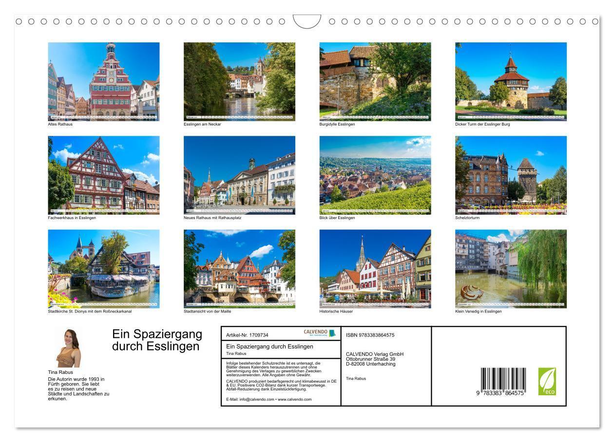 Bild: 9783383864575 | Ein Spaziergang durch Esslingen (Wandkalender 2025 DIN A3 quer),...