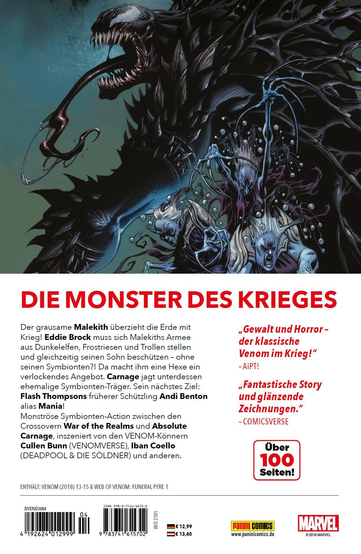 Rückseite: 9783741615702 | Venom - Neustart | Bd. 4: Der magische Symbiont | Cullen Bunn (u. a.)