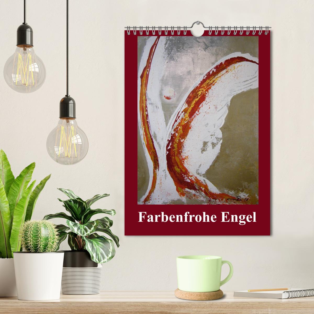 Bild: 9783457056745 | Farbenfrohe Engel (Wandkalender 2025 DIN A4 hoch), CALVENDO...