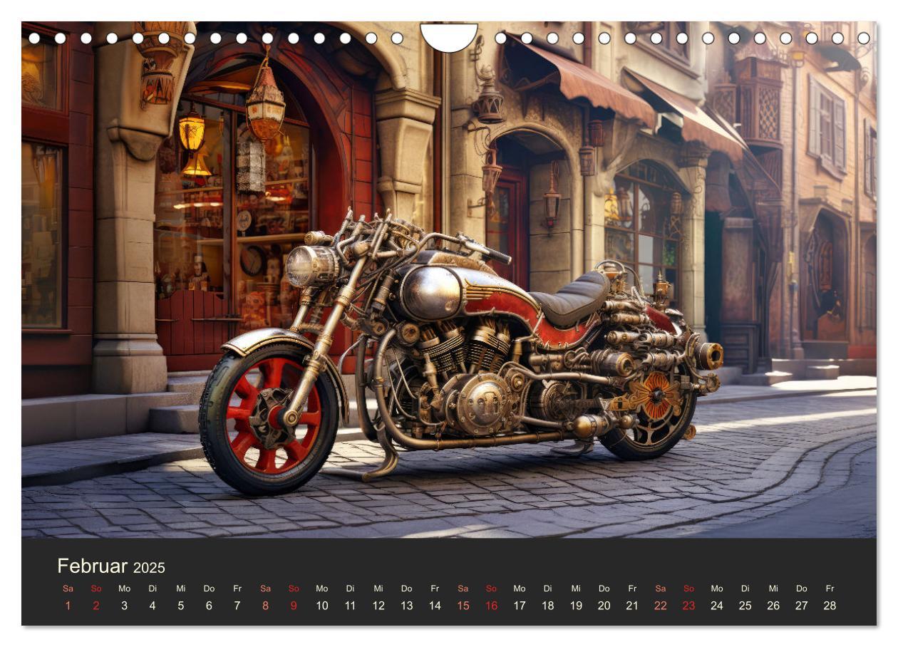 Bild: 9783435013180 | Steampunk Motorräder (Wandkalender 2025 DIN A4 quer), CALVENDO...