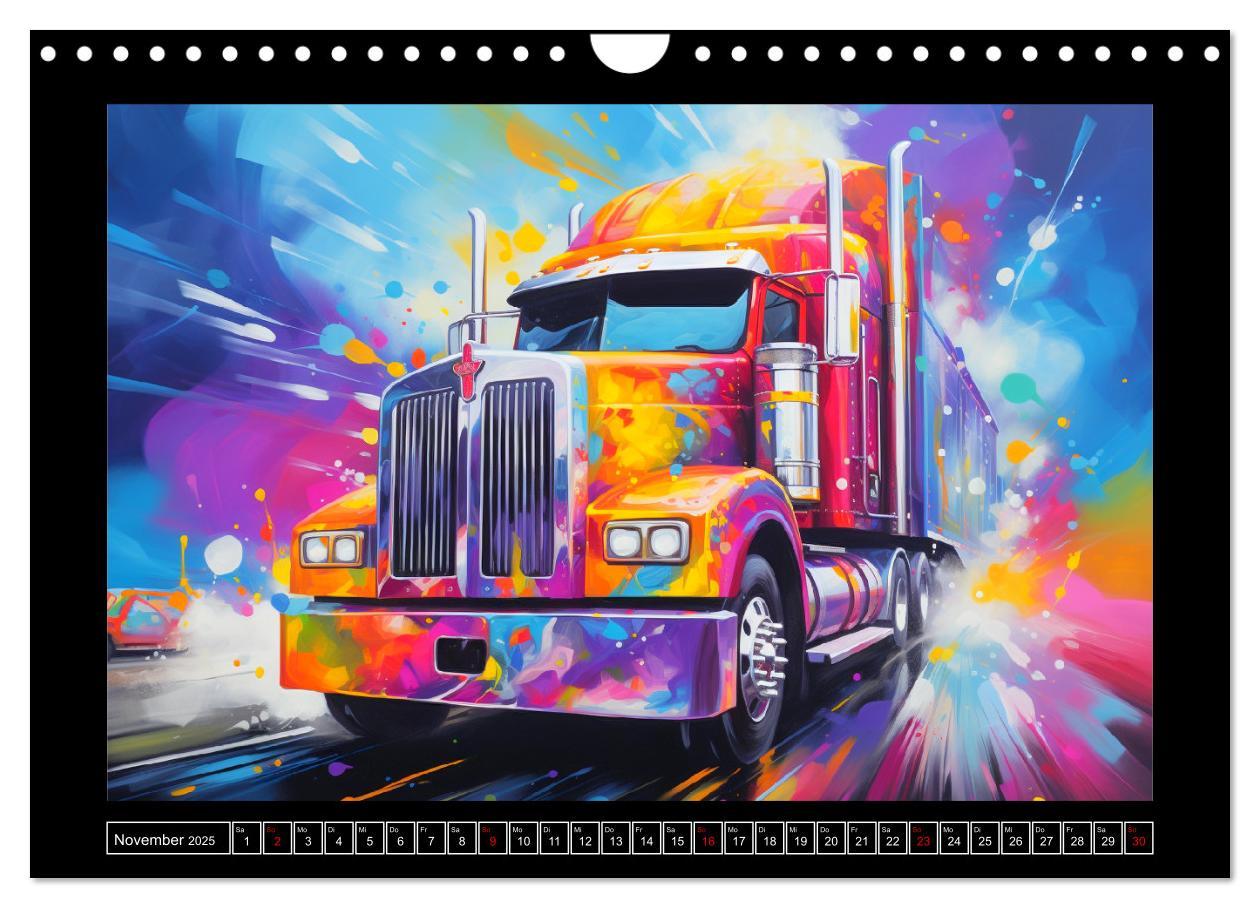 Bild: 9783383857324 | Langhauber Paintings. Trucks in lebendigen Farben (Wandkalender...