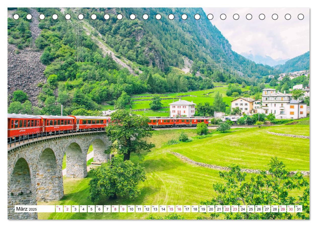 Bild: 9783435198726 | Rhätische Bahn - Fahrt durch die Bündner Alpen (Tischkalender 2025...