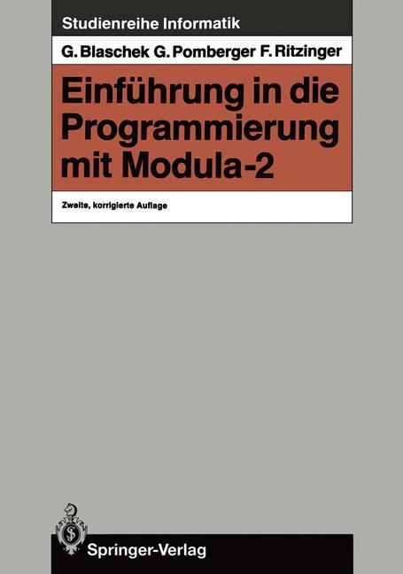 Cover: 9783540180777 | Einführung in die Programmierung mit Modula-2 | Blaschek (u. a.) | vii