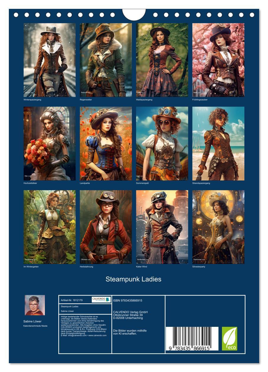 Bild: 9783435866915 | Steampunk Ladies (Wandkalender 2025 DIN A4 hoch), CALVENDO...