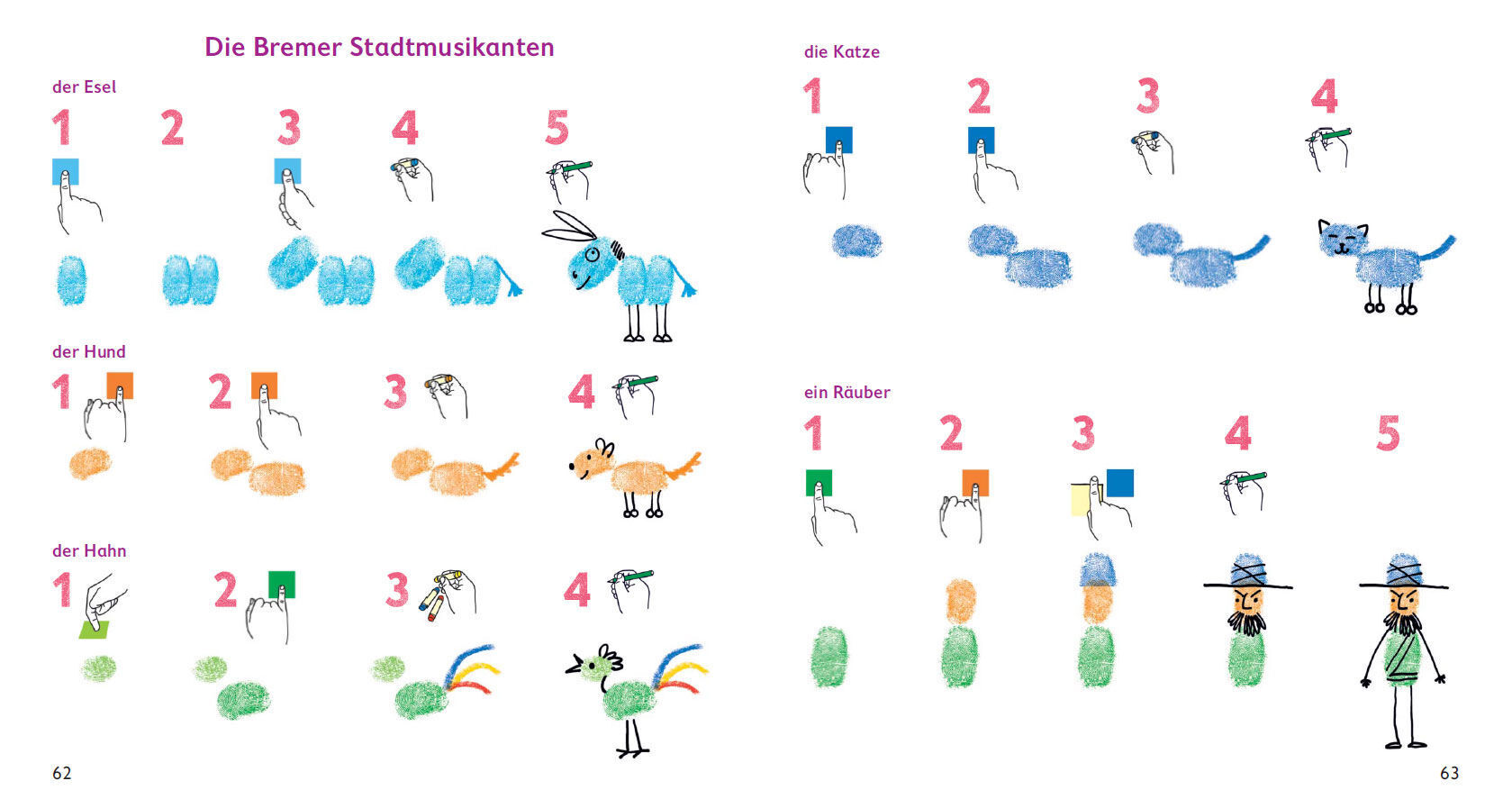 Bild: 9783809439950 | Fingerstempeln für kleine Künstler - Märchen und Geschichten | Pautner