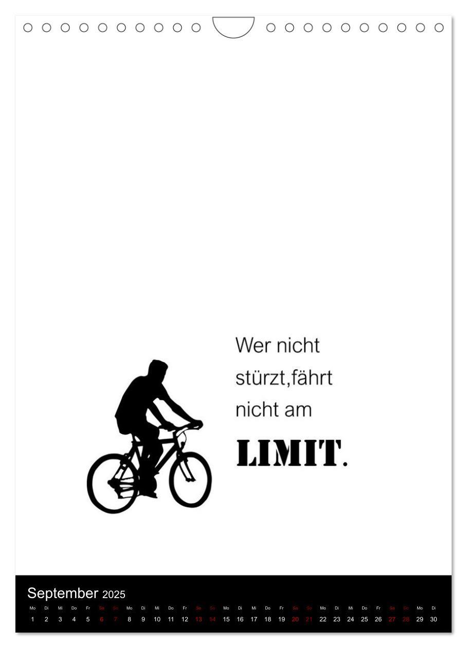 Bild: 9783435916955 | Markante, freche Sprüche rund ums Radfahren (Wandkalender 2025 DIN...