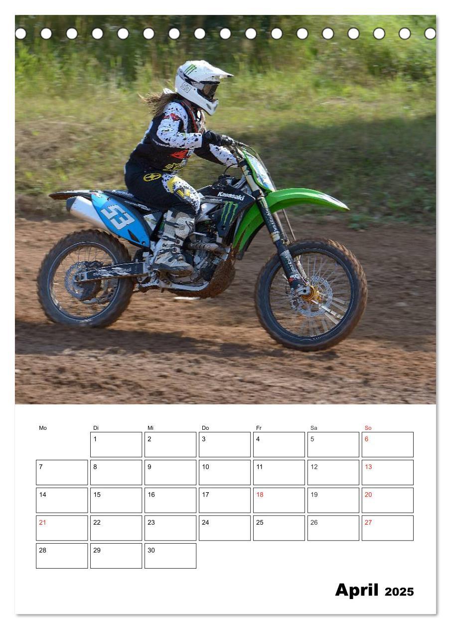 Bild: 9783457078488 | Motocross Terminplaner (Tischkalender 2025 DIN A5 hoch), CALVENDO...