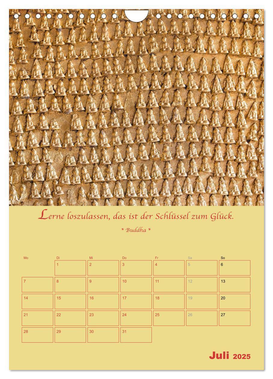 Bild: 9783435928484 | BUDDHA IN GOLD - Mit buddhistischen Sprüchen (Wandkalender 2025 DIN...