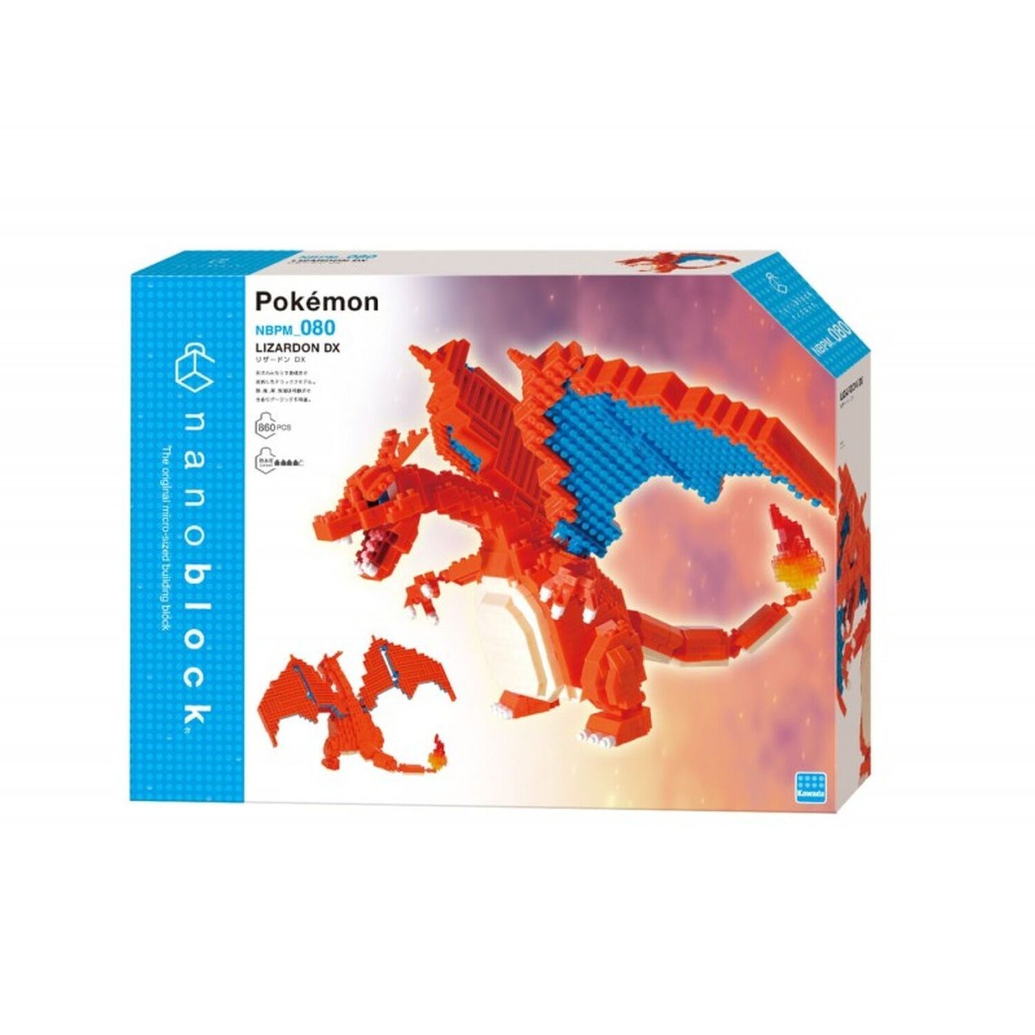 Cover: 4972825223062 | Nanoblock - Pokemon - Dracaufeu Deluxe - 860 Teile | Bandai