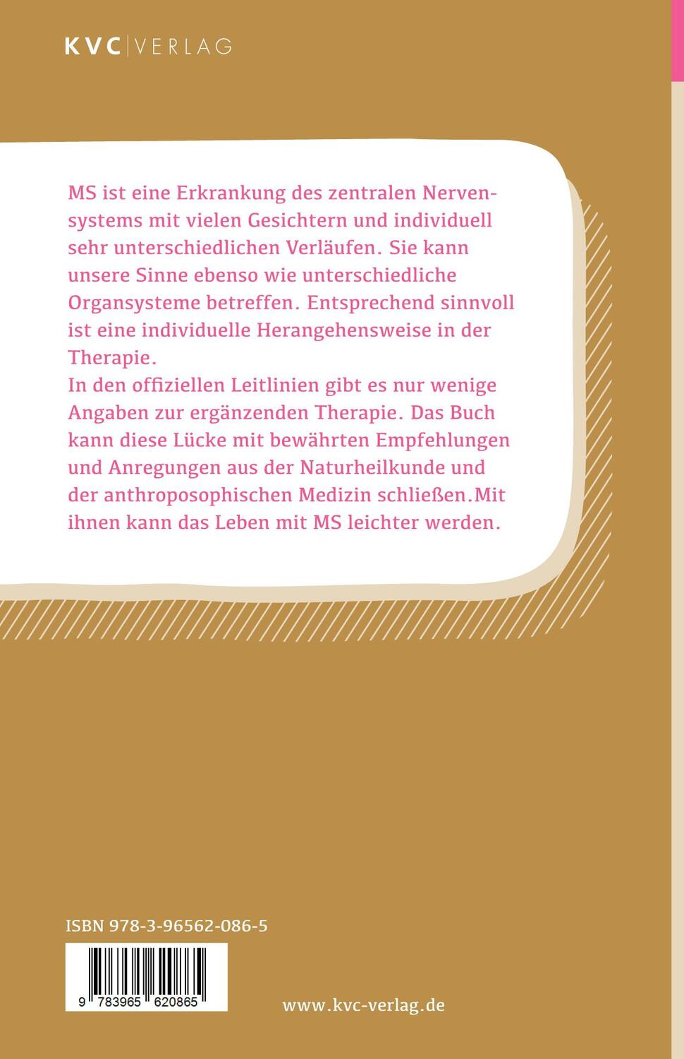 Rückseite: 9783965620865 | Multiple Sklerose | Naturheilkundliche Begleittherapie | Hacke (u. a.)