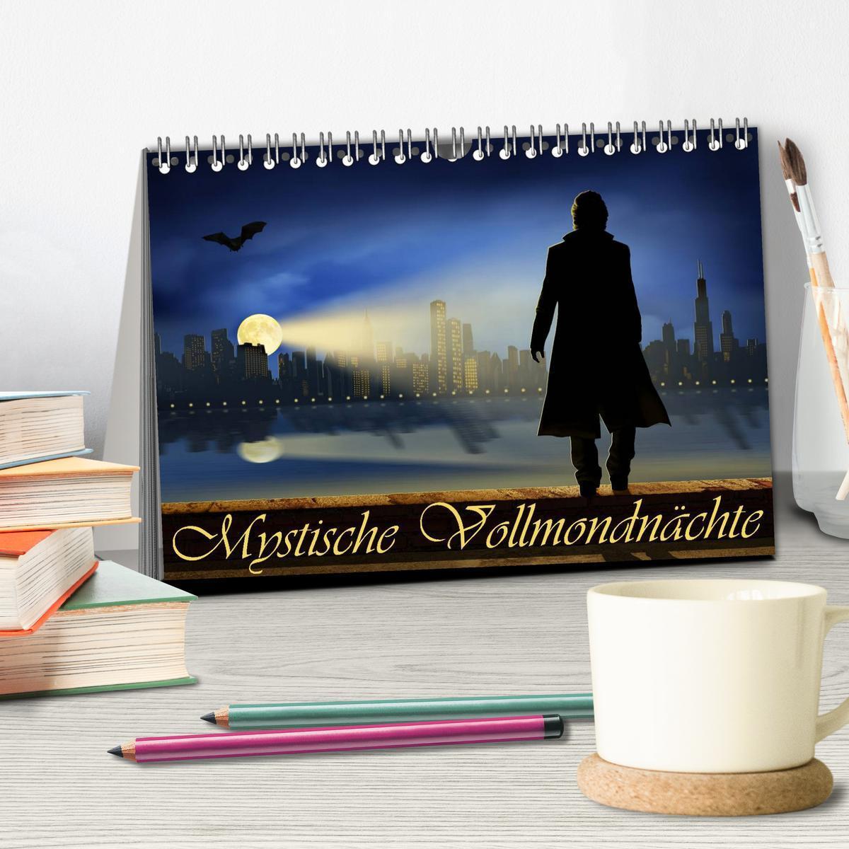 Bild: 9783435695522 | Mystische Vollmondnächte (Tischkalender 2025 DIN A5 quer), CALVENDO...