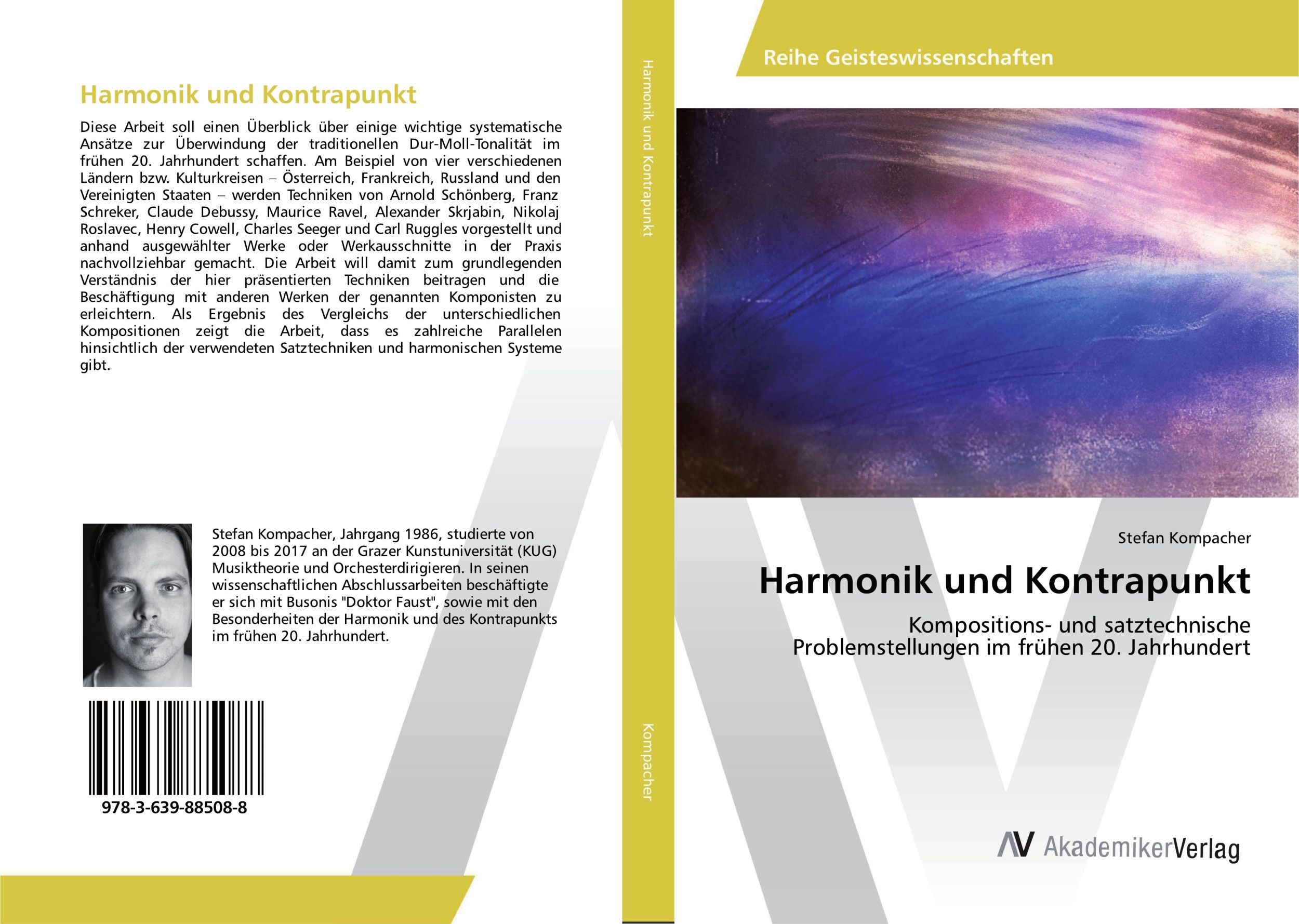 Cover: 9783639885088 | Harmonik und Kontrapunkt | Stefan Kompacher | Taschenbuch | Paperback