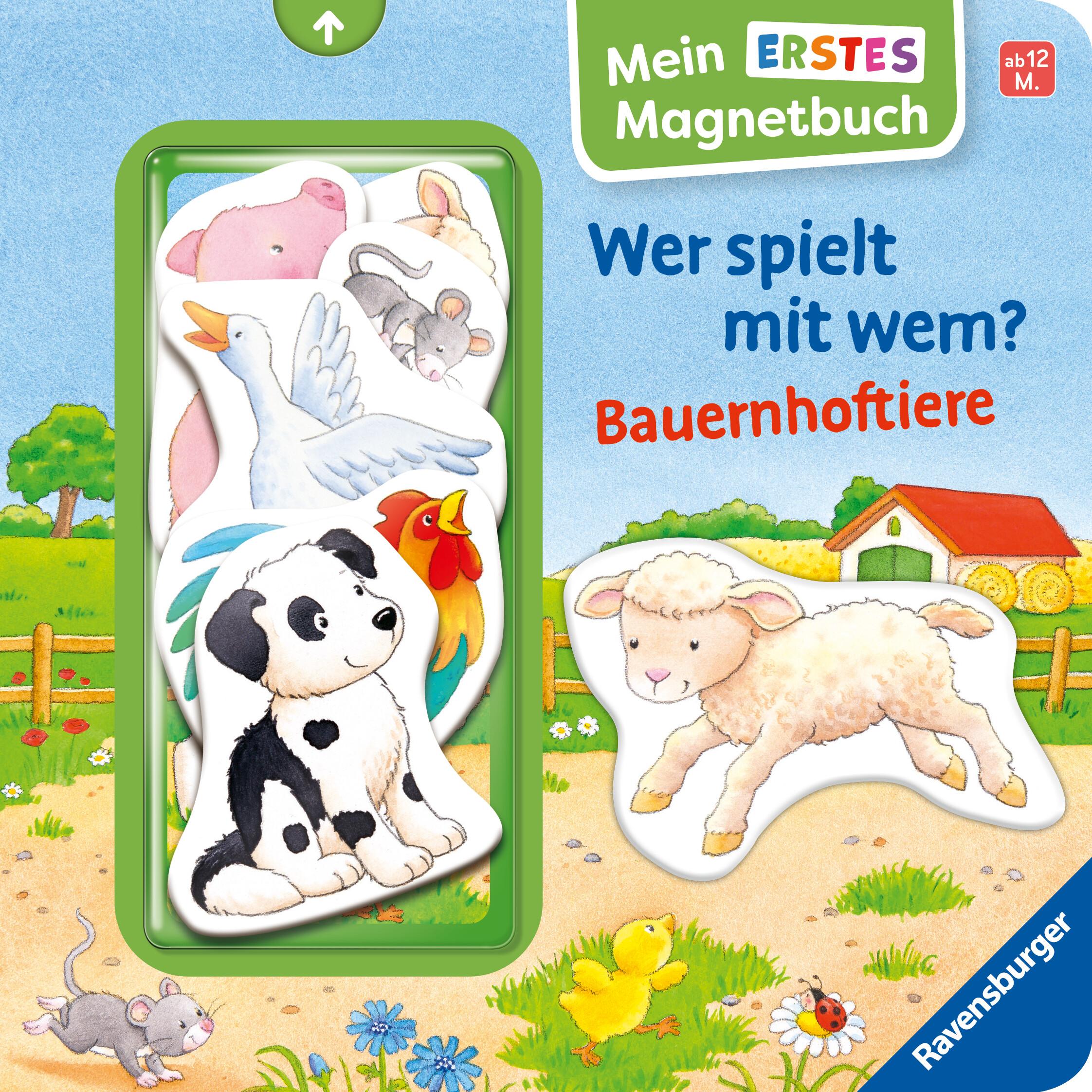 Cover: 9783473421671 | Mein erstes Magnetbuch: Wer spielt mit wem? Bauernhoftiere -...