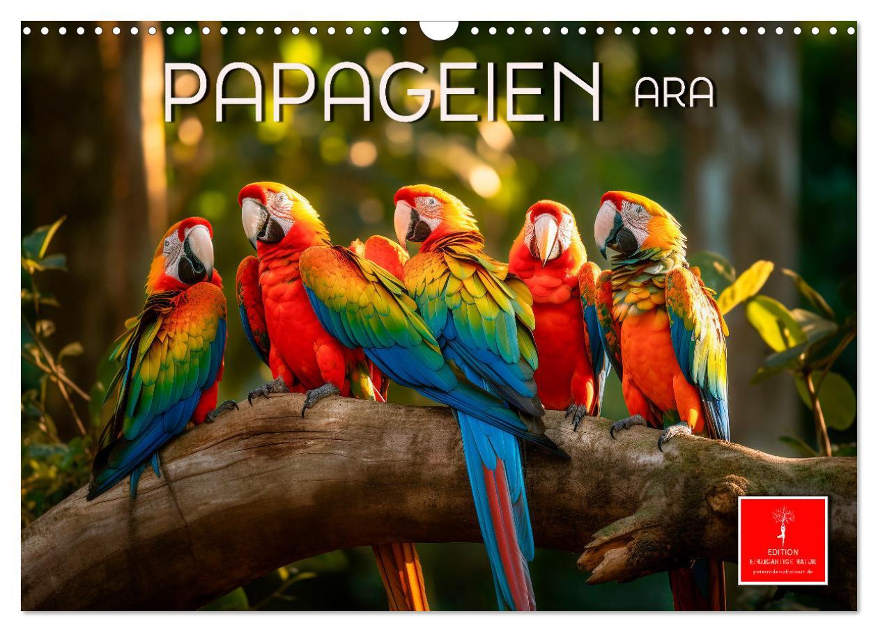 Cover: 9783383906381 | Papageien - Ara (Wandkalender 2025 DIN A3 quer), CALVENDO...