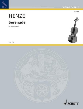 Cover: 9790001103305 | Serenade | Hans Werner Henze | Buch | 1987 | Schott Music