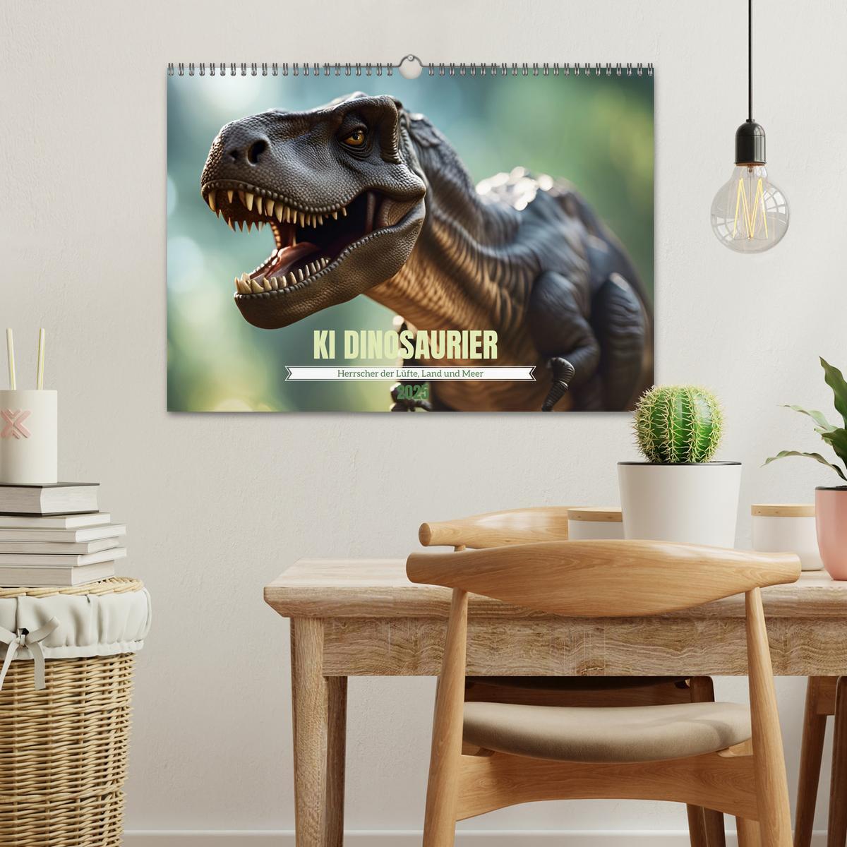 Bild: 9783383864056 | KI Dinosaurier - Herrscher der Lüfte, Land und Meer (Wandkalender...