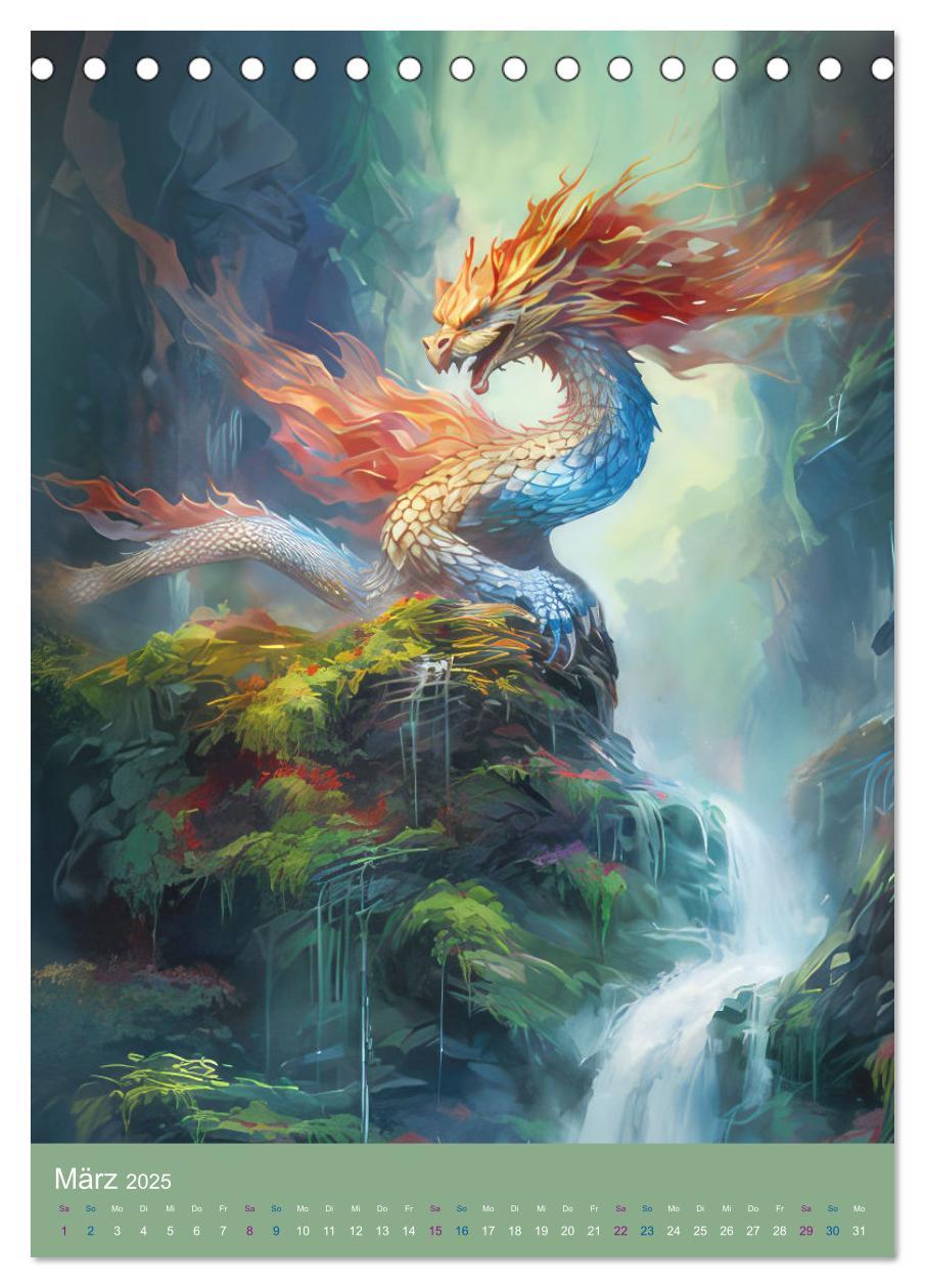 Bild: 9783435852475 | Sagenland der Drachen (Tischkalender 2025 DIN A5 hoch), CALVENDO...