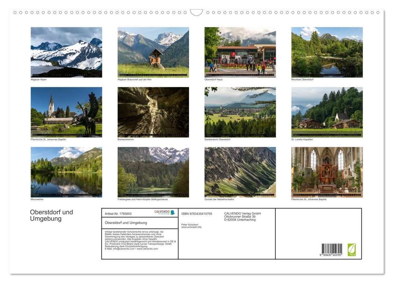 Bild: 9783435410705 | Oberstdorf und Umgebung (Wandkalender 2025 DIN A2 quer), CALVENDO...