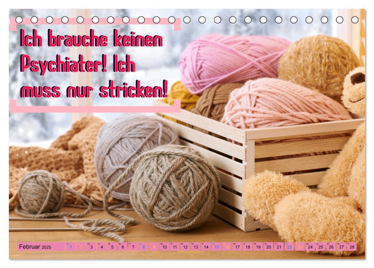 Bild: 9783383932465 | WOLLE Stricken ist eine Passion (Tischkalender 2025 DIN A5 quer),...