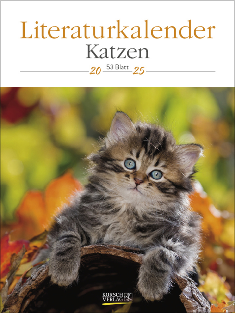 Cover: 9783731877226 | Literaturkalender Katzen 2025 | Korsch Verlag | Kalender | 54 S.