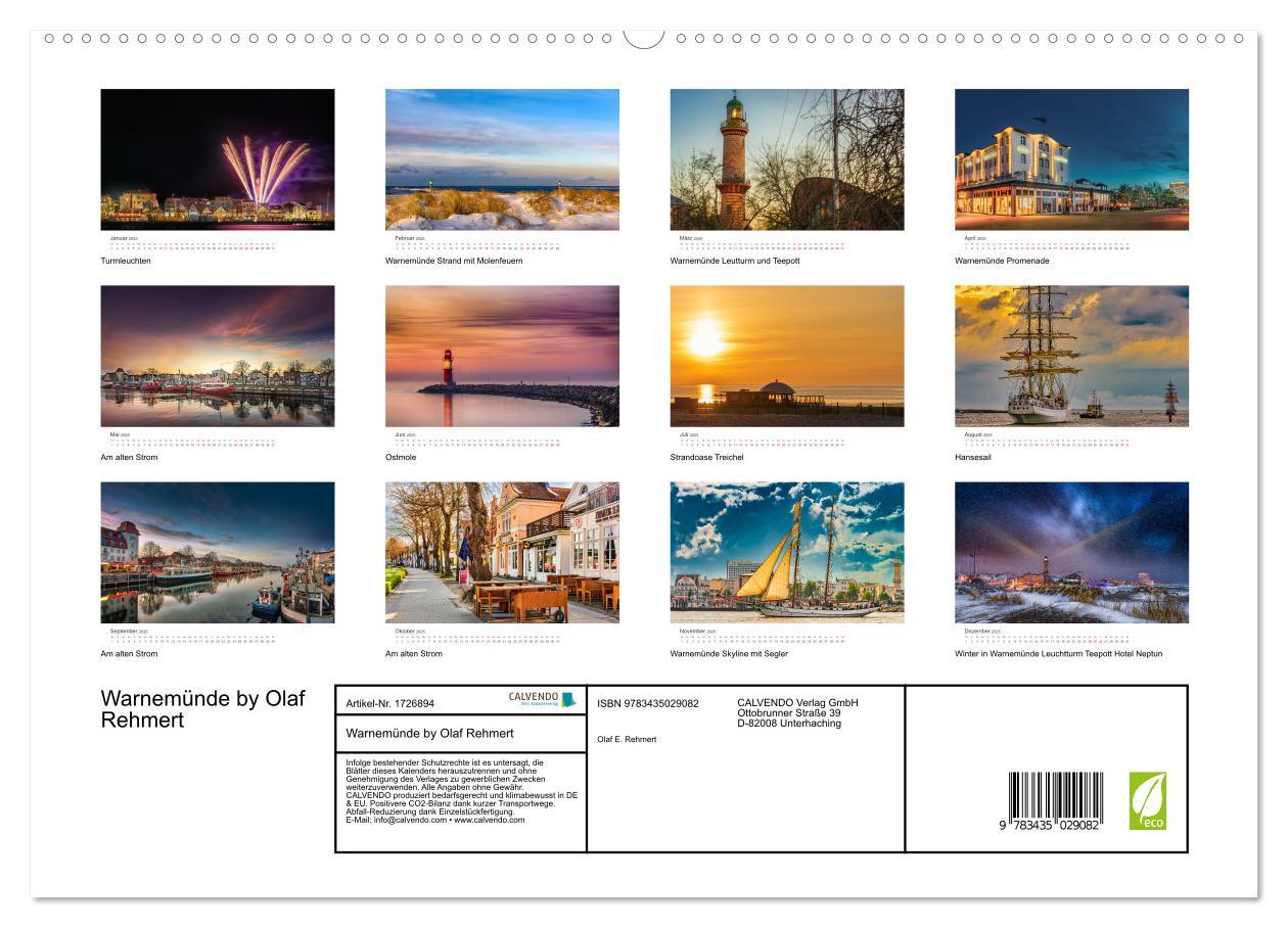 Bild: 9783435029082 | Warnemünde by Olaf Rehmert (Wandkalender 2025 DIN A2 quer),...