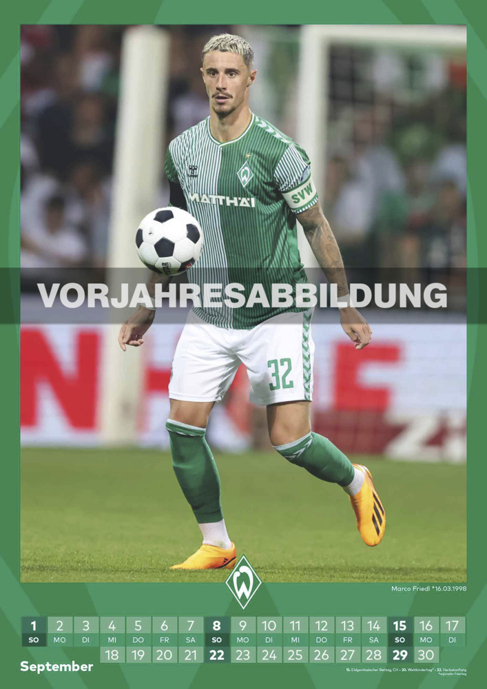 Bild: 4002725994493 | N NEUMANNVERLAGE - Werder Bremen 2025 Wandkalender, 29,7x42cm,...