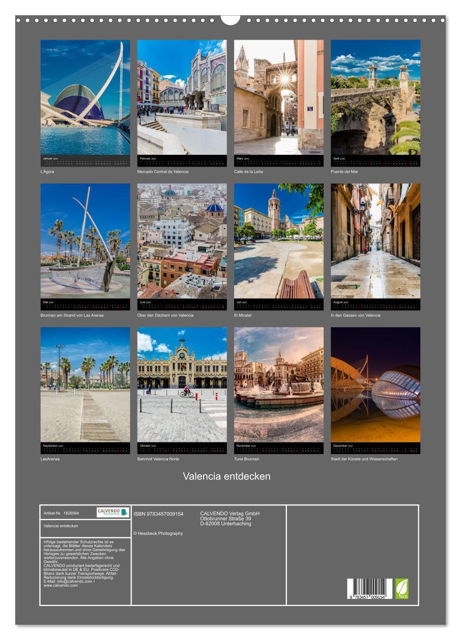 Bild: 9783457009154 | Valencia entdecken (Wandkalender 2025 DIN A2 hoch), CALVENDO...