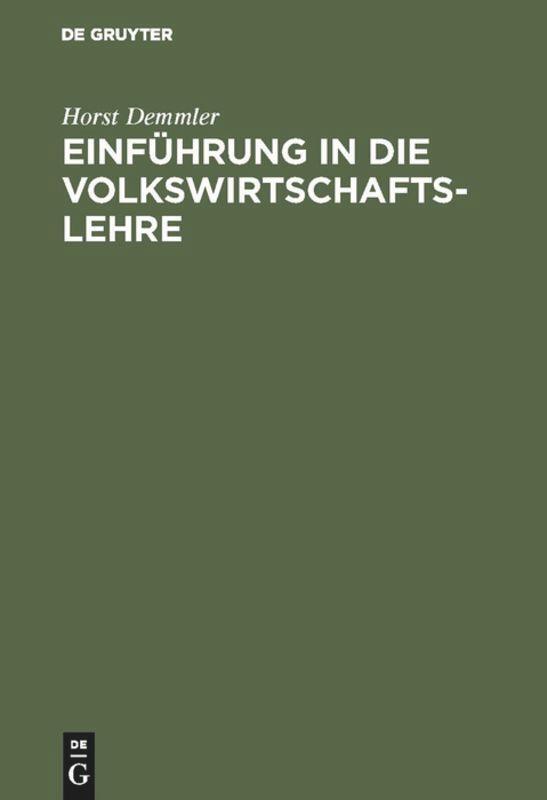 Cover: 9783486236323 | Einführung in die Volkswirtschaftslehre | Übungsbuch zur Preistheorie