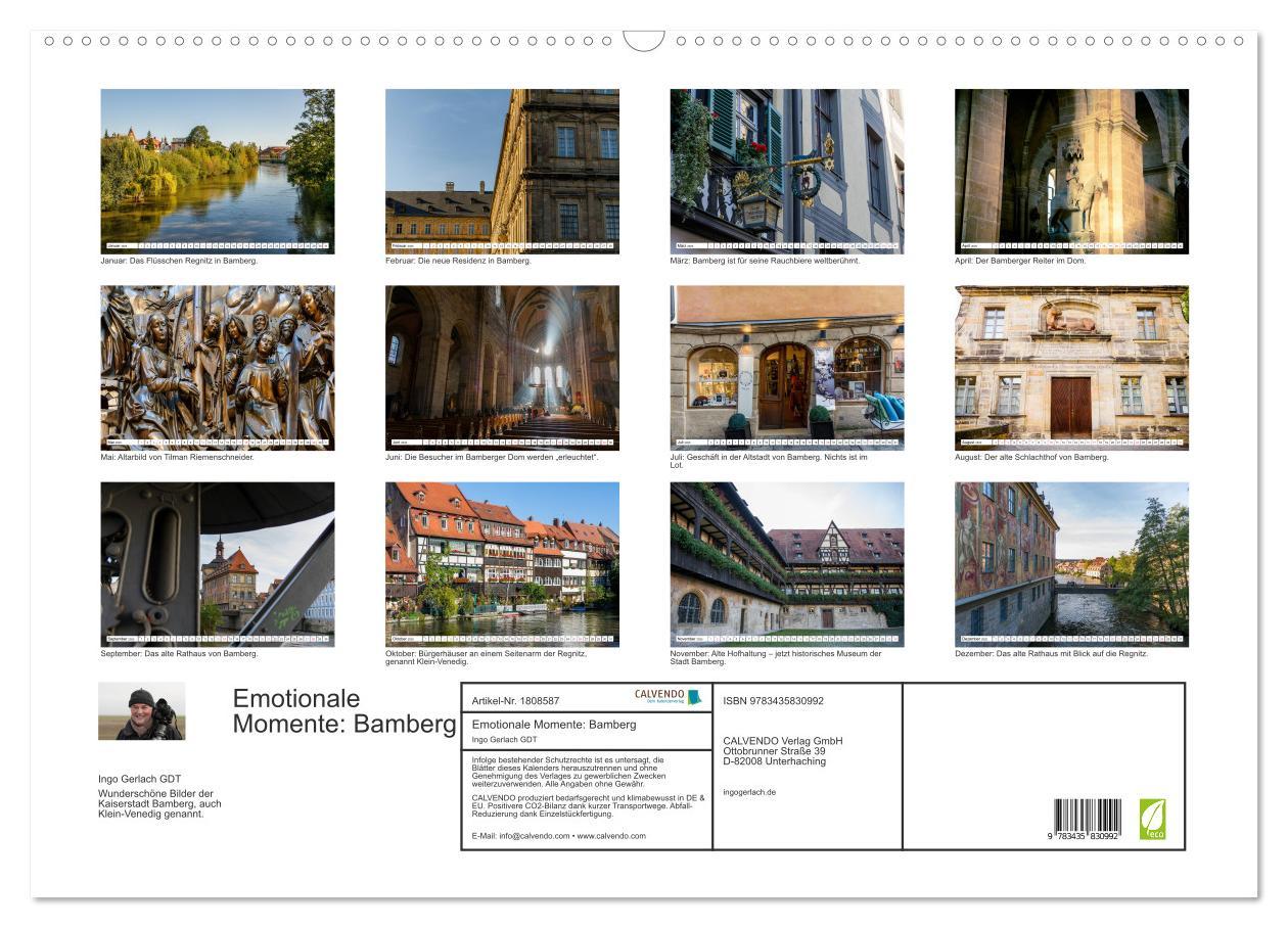 Bild: 9783435830992 | Emotionale Momente: Bamberg (Wandkalender 2025 DIN A2 quer),...