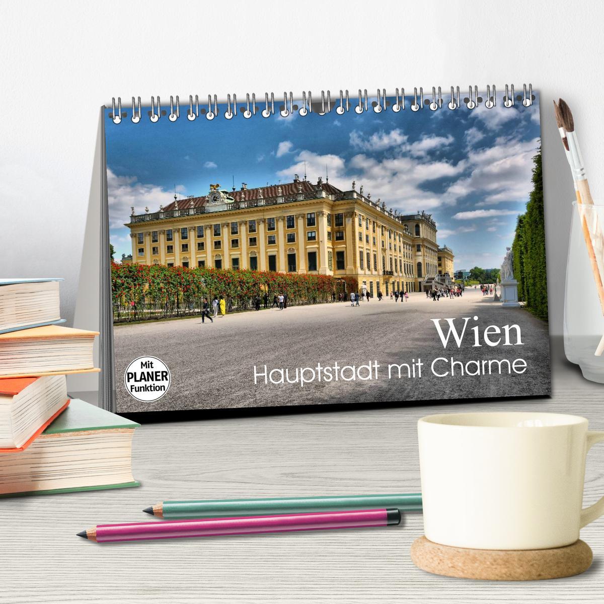 Bild: 9783435550425 | Wien - Haupstadt mit Charme (Tischkalender 2025 DIN A5 quer),...