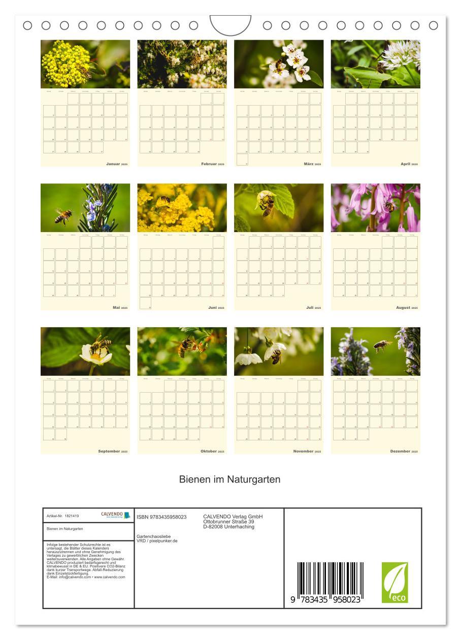 Bild: 9783435958023 | Bienen im Naturgarten (Wandkalender 2025 DIN A4 hoch), CALVENDO...