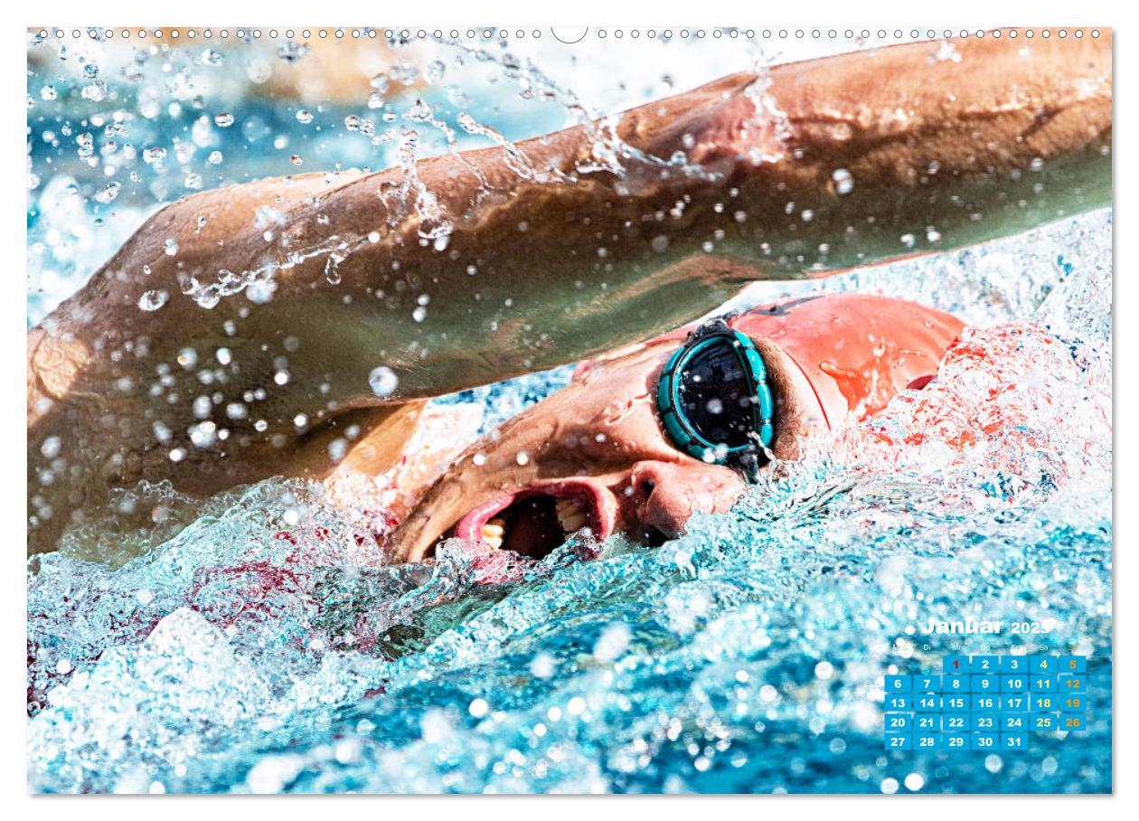 Bild: 9783383885495 | Schwimmen: Sport auf blauen Bahnen (Wandkalender 2025 DIN A2 quer),...