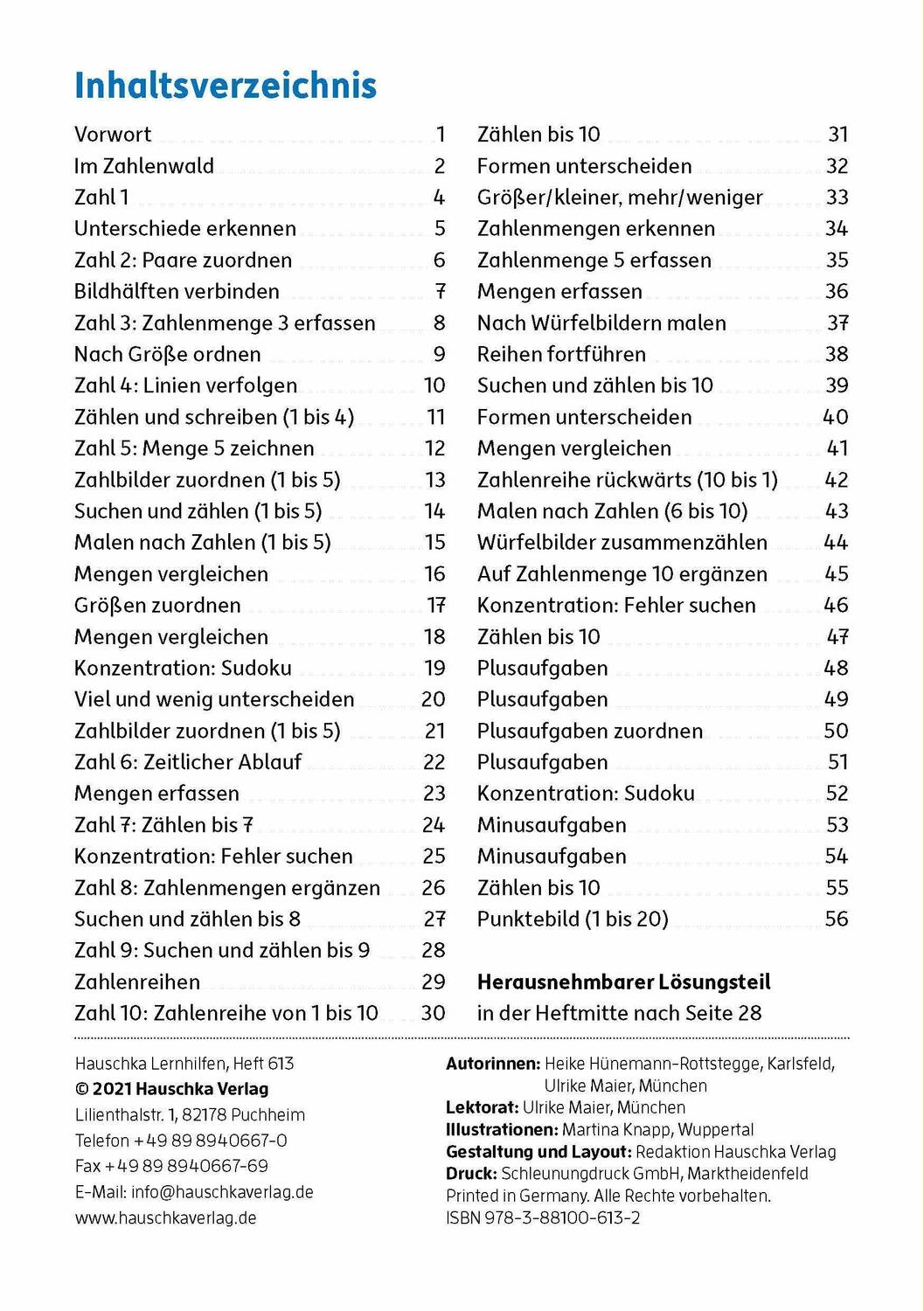 Bild: 9783881006132 | Vorschule: Zahlen entdecken | Ulrike Maier (u. a.) | Broschüre | 2009