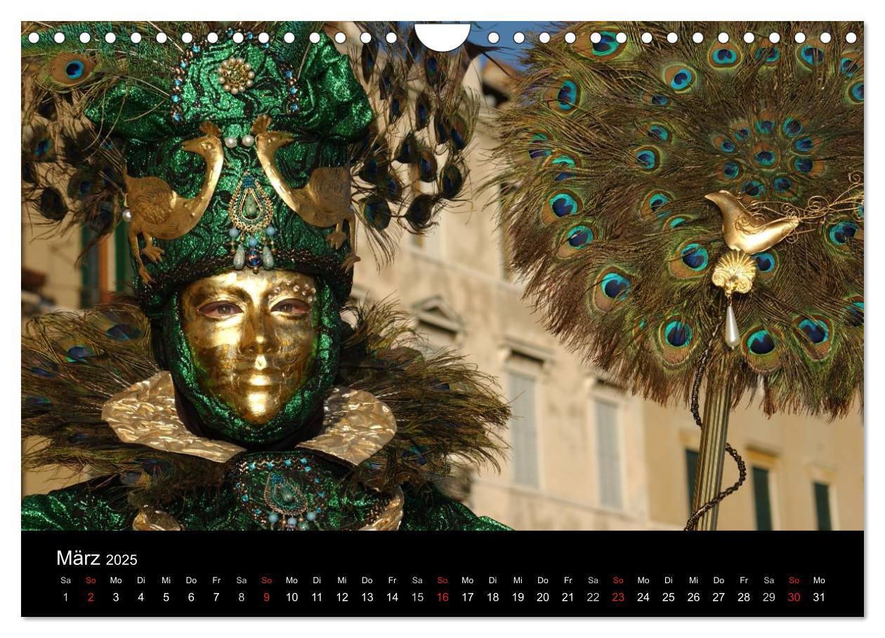 Bild: 9783435706921 | Maskenzauber in Venedig 2025 (Wandkalender 2025 DIN A4 quer),...