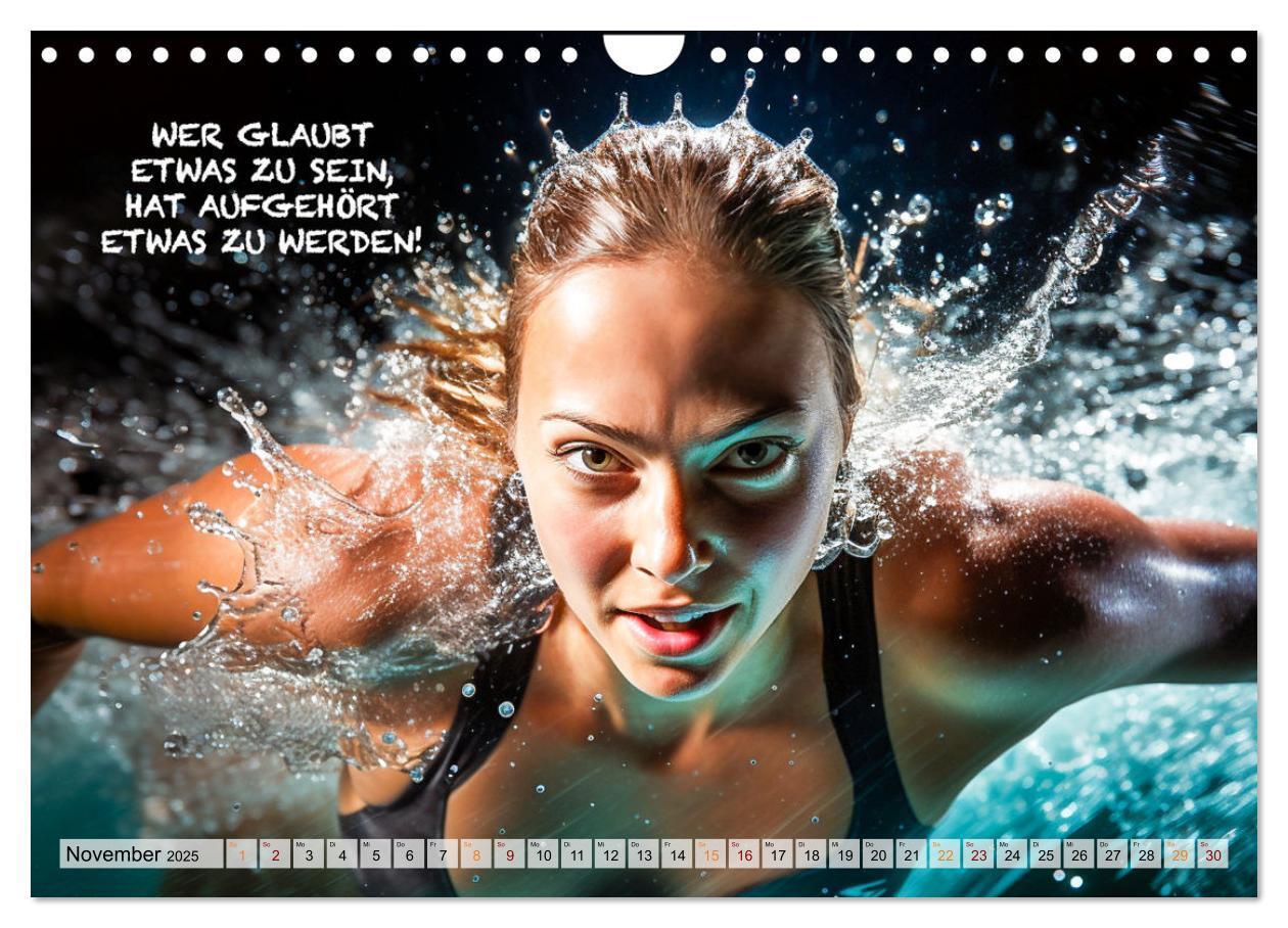 Bild: 9783383849862 | Schwimmen und Motivation (Wandkalender 2025 DIN A4 quer), CALVENDO...