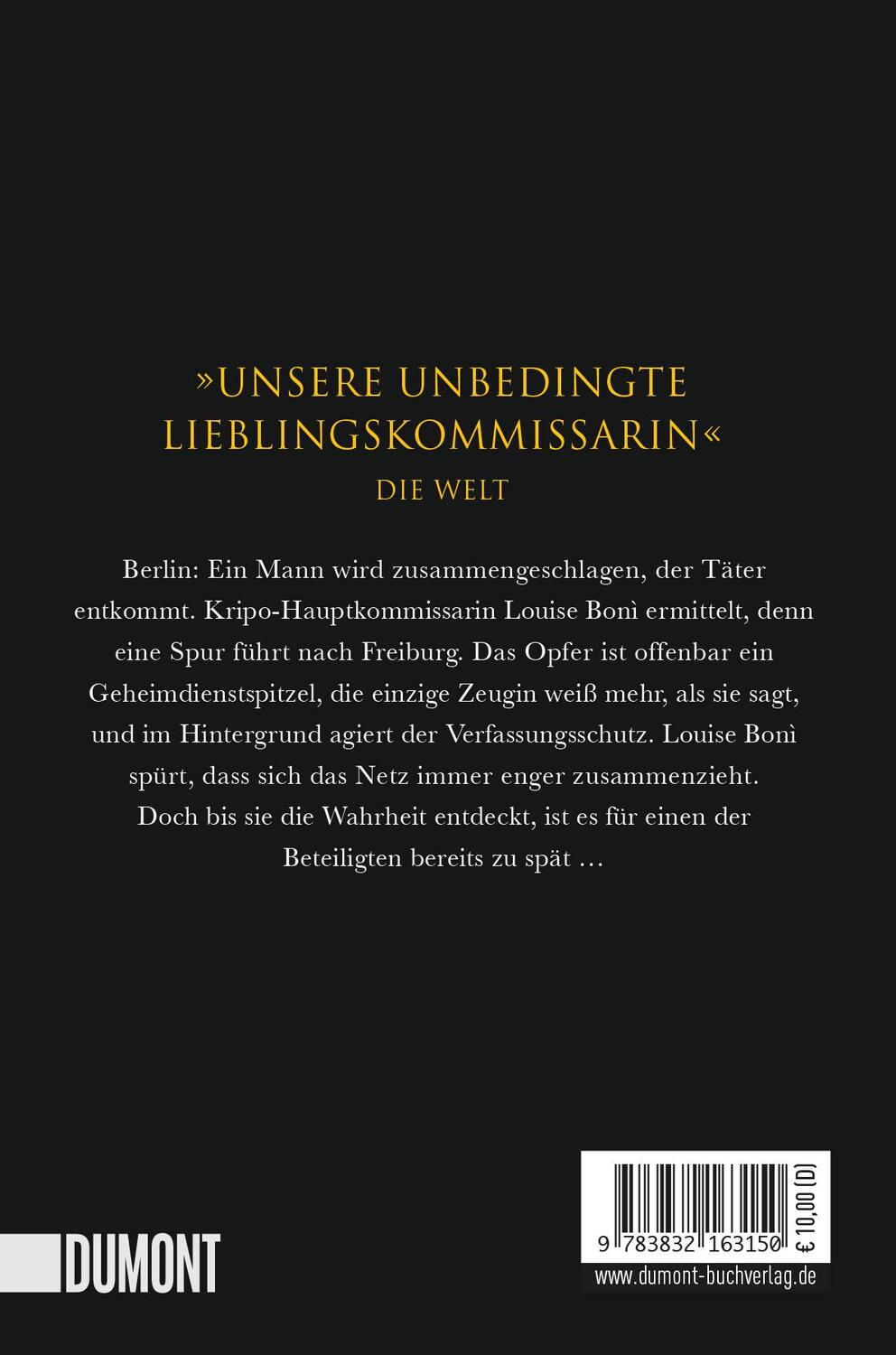 Rückseite: 9783832163150 | Das verborgene Netz | Ein Fall für Louise Bonì | Oliver Bottini | Buch