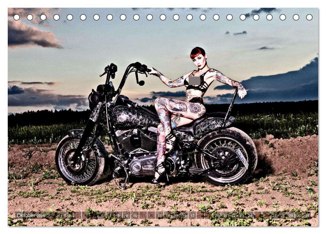 Bild: 9783383896194 | Motorräder und Sexy Girls (Tischkalender 2025 DIN A5 quer),...