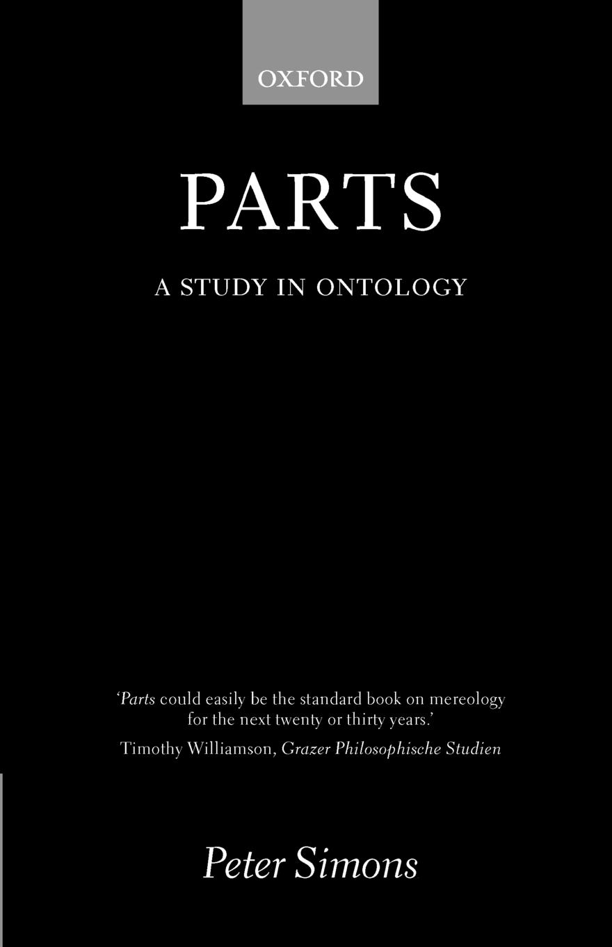 Cover: 9780199241460 | Parts | A Study in Ontology | Peter Simons | Taschenbuch | Englisch