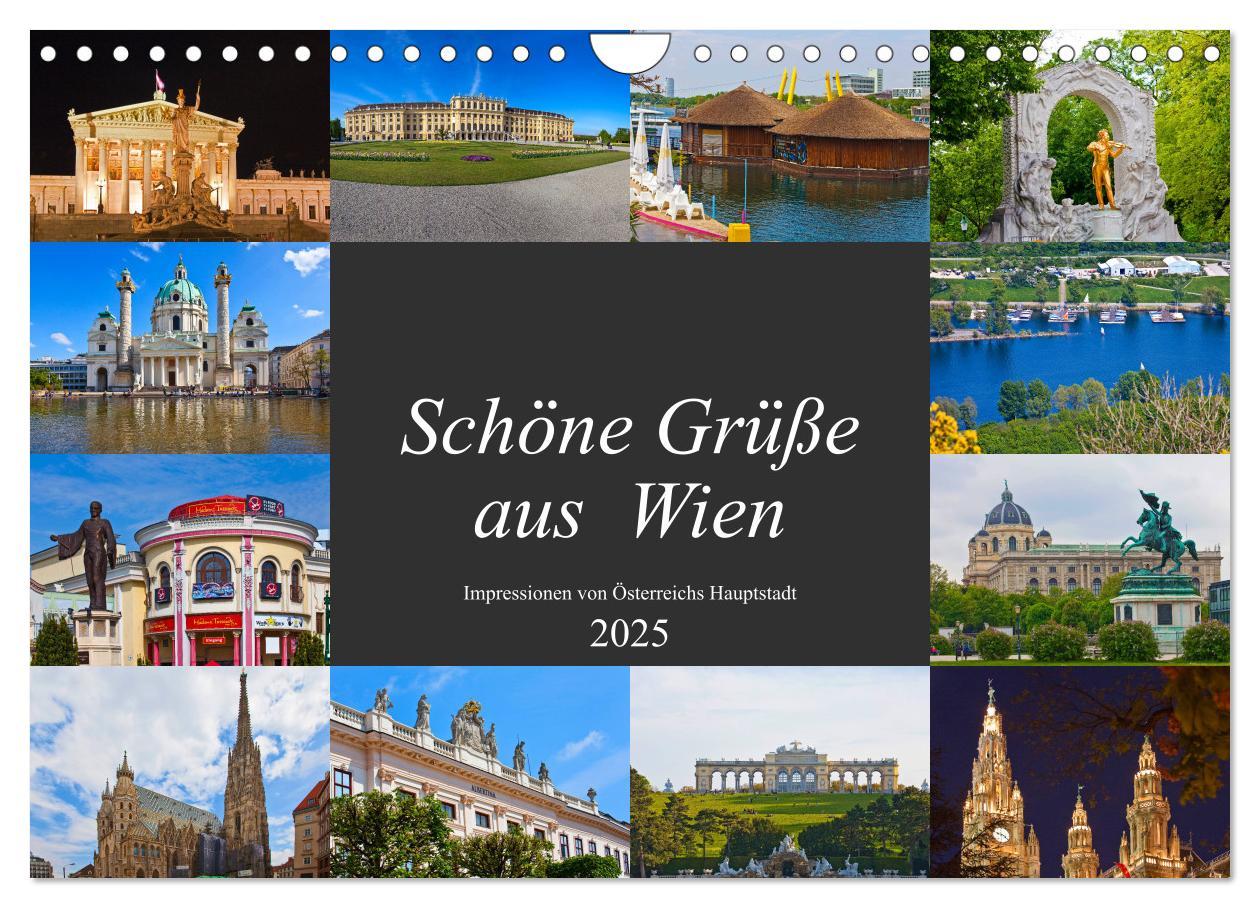 Cover: 9783435348695 | Schöne Grüße aus Wien (Wandkalender 2025 DIN A4 quer), CALVENDO...