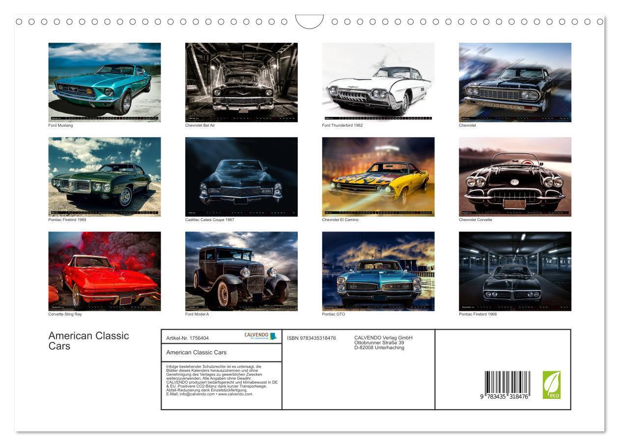 Bild: 9783435318476 | American Classic Cars (Wandkalender 2025 DIN A3 quer), CALVENDO...