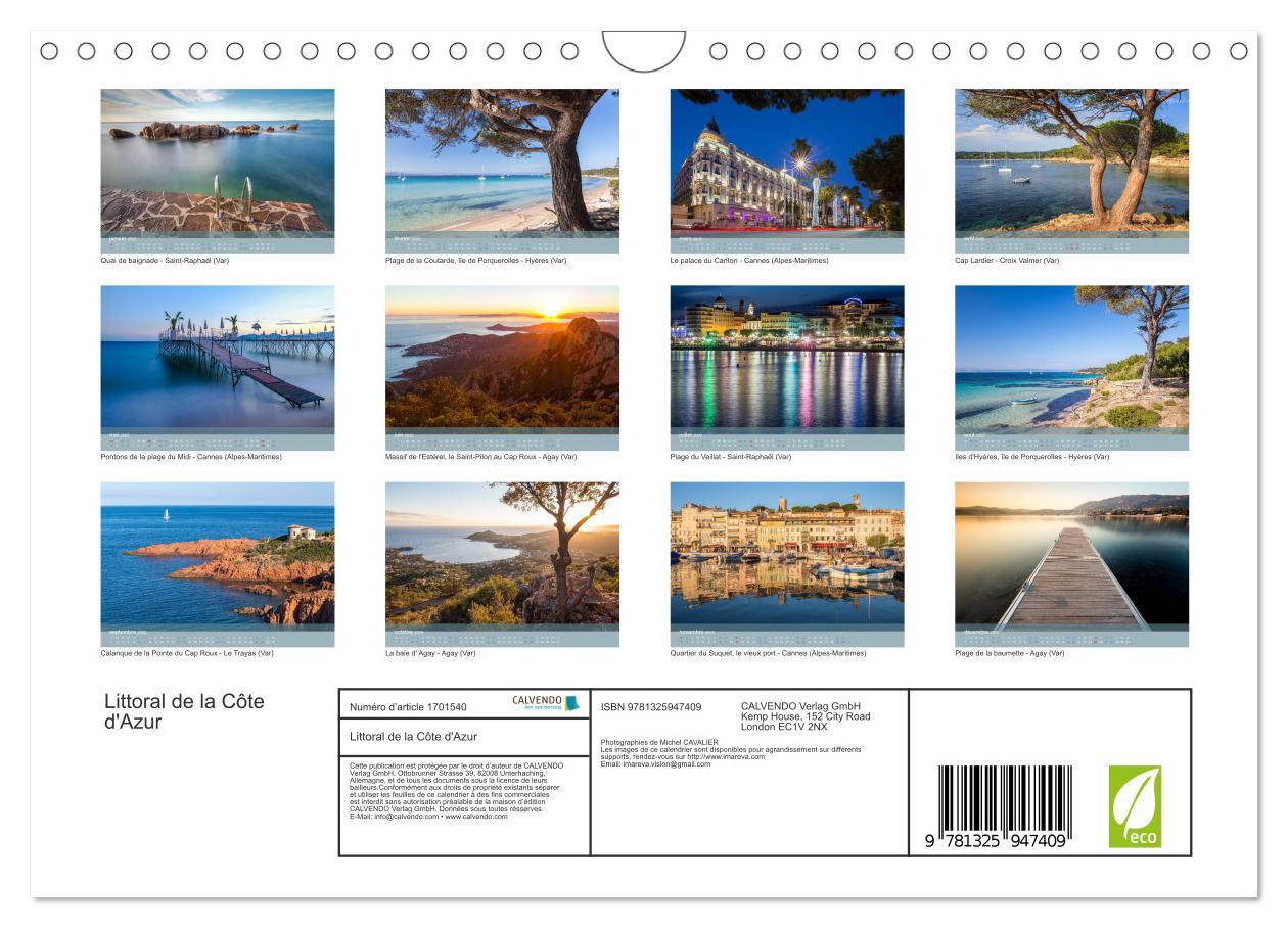 Bild: 9781325947409 | Littoral de la Côte d'Azur (Calendrier mural 2025 DIN A4 vertical),...