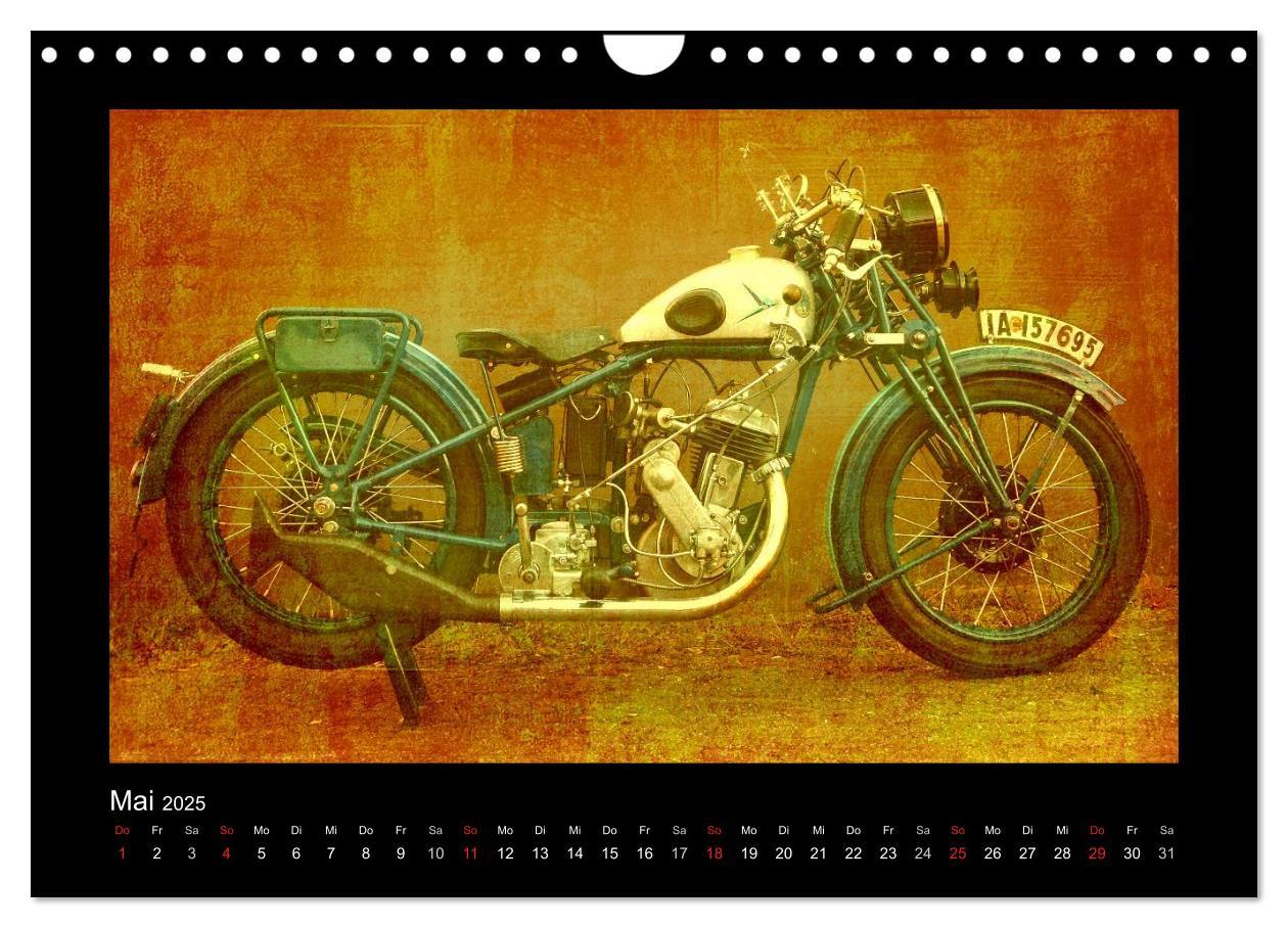 Bild: 9783435839957 | Motorrad Oldtimer (Wandkalender 2025 DIN A4 quer), CALVENDO...